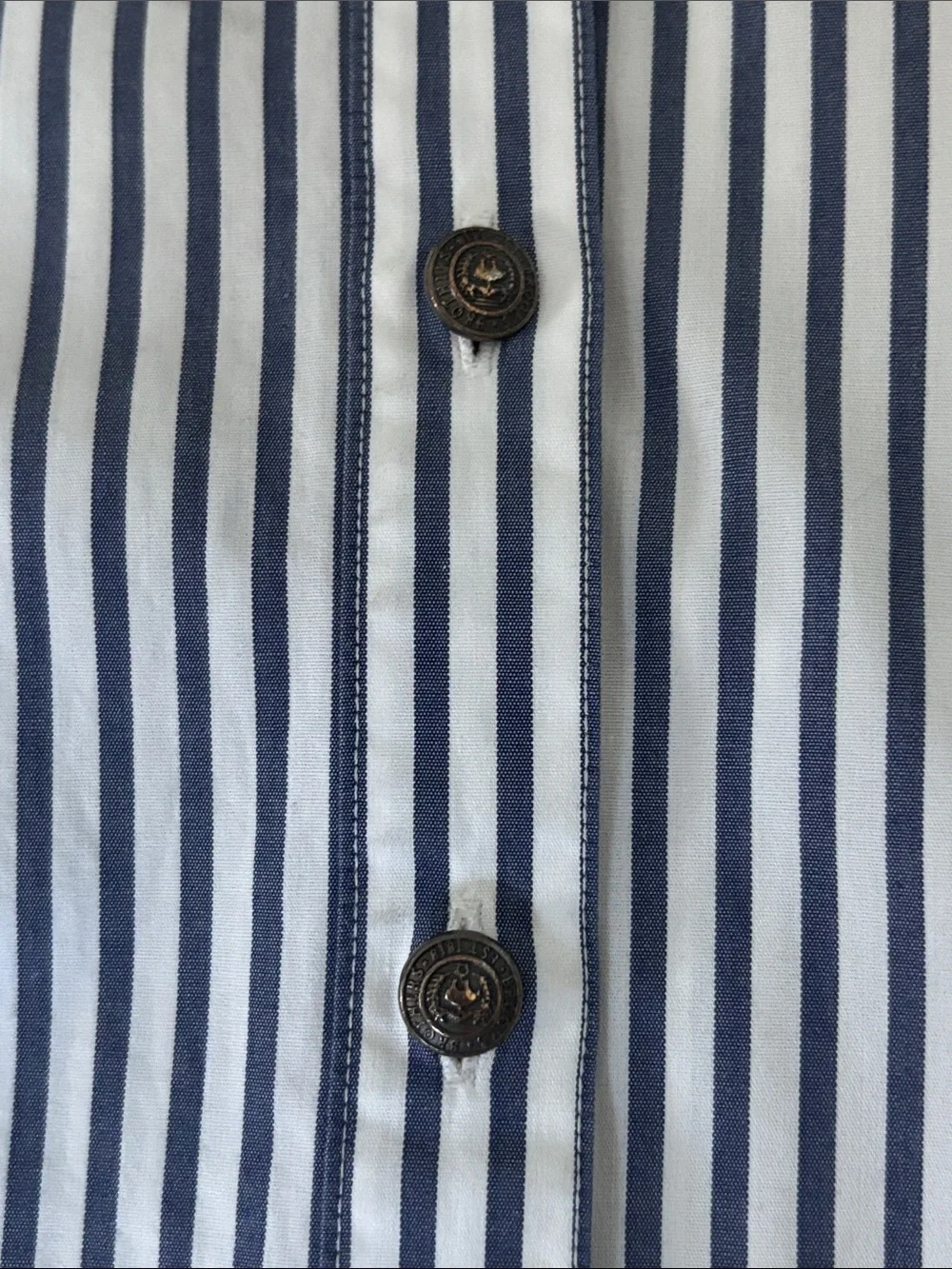 Brooks Brothers Striped Button Down Shirt with Contrast Rolled Cuffs Size 2 - Picture 5 of 8